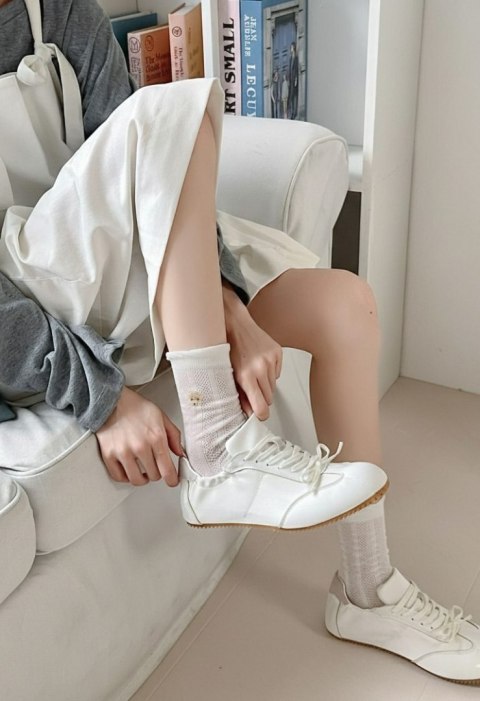 SKARPETY AŻUR CC-251101 uni white