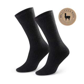 SKARPETY DAMSKIE 044 50% WEŁNY ALPAKA 35-37 czarny