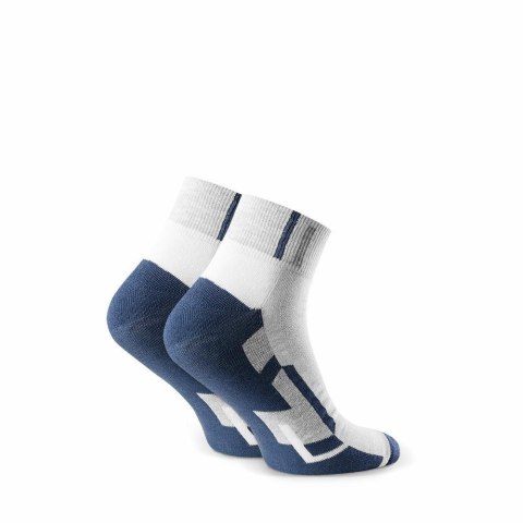 SKARPETY DAMSKIE SPORT 040 SALE 35-37 jeans/biały 036