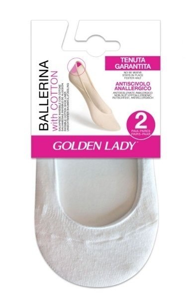 STOPKI BALLERINA BAWEŁNA 6P 2 PARY 35-38 bianco