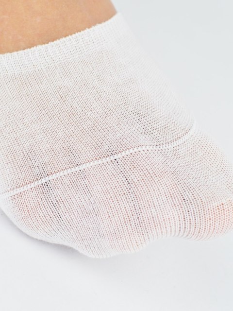 STOPKI DAMSKIE SN062 NISKIE BAWEŁNA SILIKON 39-42 biały