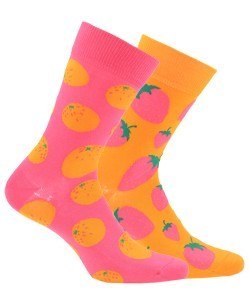 SKARPETKI WZOROWANE FUNKY 43-46 pinkoran.w7h/wz.094