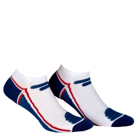 STOPKI SPORTIVE WZOROWANE AG+ JONY SREBRA 39-41 white.05a/wz.951