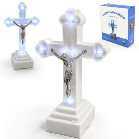 Krzyż lampka led na baterie 14cm A7446