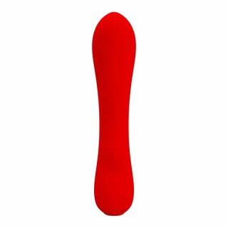 Pretty Love Prescott Czerwony - Wibrator silikonowy, 12 trybow, USB