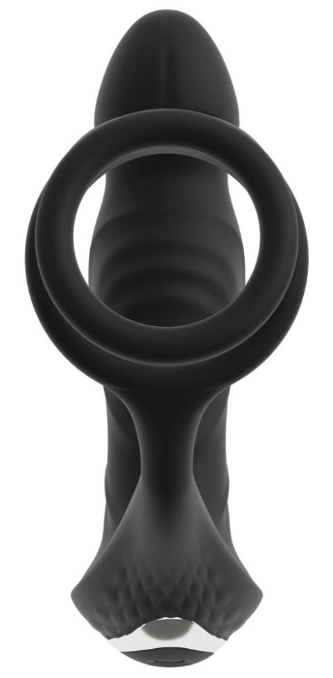 Rebel RC Prostate Plug Zdalny - silikonowy masażer z pierścieniami, czarny
