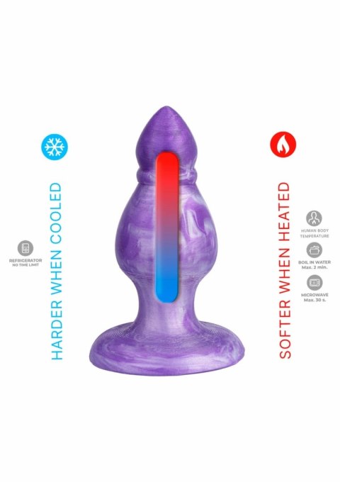 Fantasy Plug Queen fioletowy - regulowana twardość, SILEXPAN®