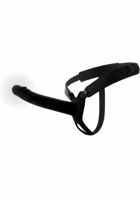 INFERNO Hollow Vibrating Strap-On silikonowy 20 cm z pilotem