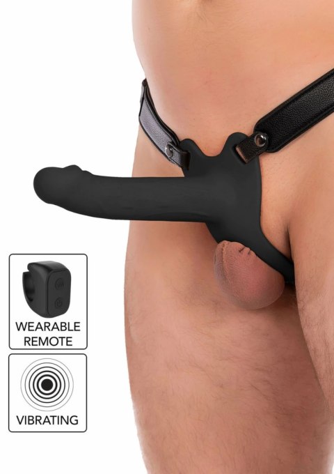INFERNO Hollow Vibrating Strapon silikonowy 18 cm z pilotem