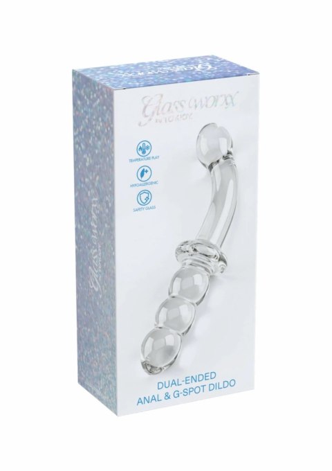 ToyJoy Glass Worxx Dual-Ended szklany model anatomiczny 21 cm