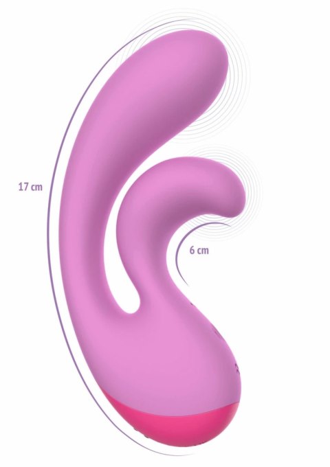 Untamed Rabbit Vibrator silikonowy, wodoodporny, 10 trybow, fioletowy