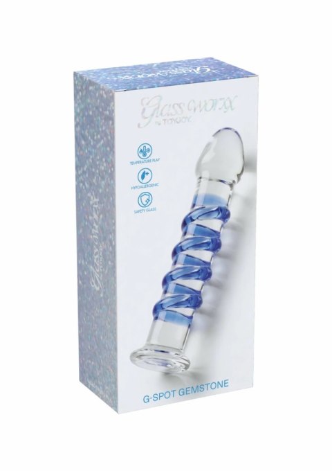 TOYJOY GLASS WORXX G-Spot Gemstone szklany model anatomiczny niebieski