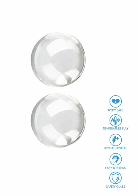 TOYJOY GLASS WORXX Weighted Kegel Drops - szklane kulki treningowe