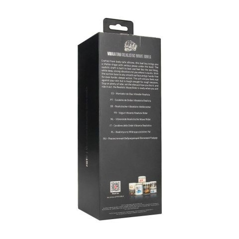 Vibrating Realistic Wave Rider Black - silikonowy model z wibracją, czarny
