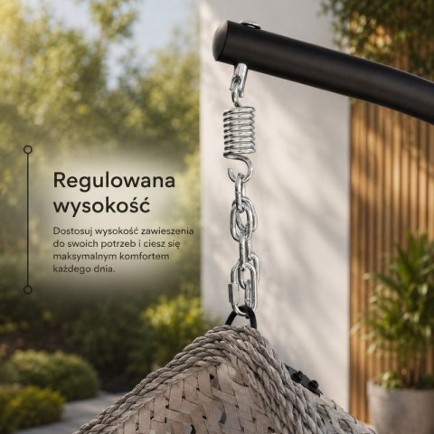 Fotel wiszący huśtawka kokon z poduszkami, pakowany w karton KR27BOX
