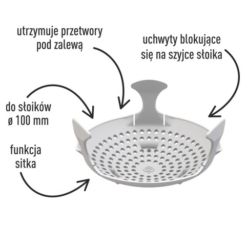 Docisk - sitko do przetworów kiszonek i octu - do słoików fi 100 139056