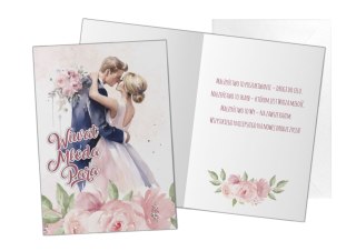 Kartka z życzeniami KARNET ŚLUB Wiwat Młoda Para