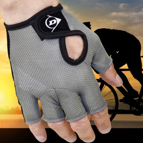 RĘKAWICZKI ROWEROWE SENIOR SZARE DUNLOP R.S