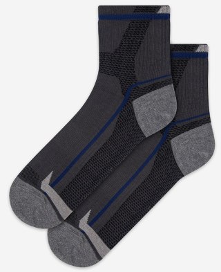 SKARPETY SPORTIVE MĘSKIE AG+ JONY SREBRA 42-44 antracit.g80/wz.943