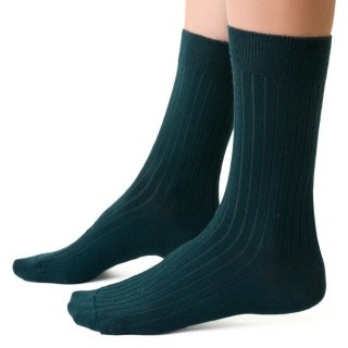 SKARPETY BEZUCISKOWE W PRĄŻEK MERINO WOOL 130 38-40 zielony