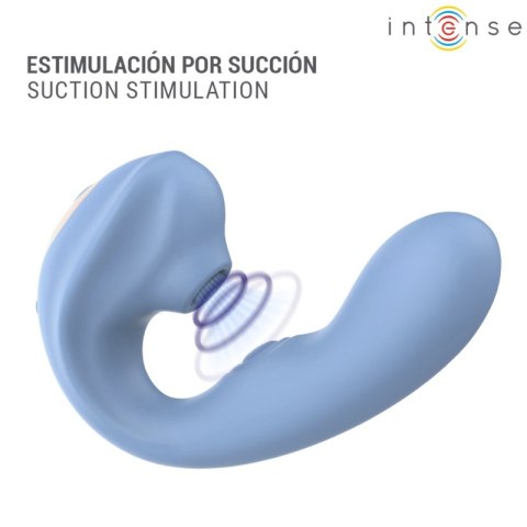 INTENSE GINA wielofunkcyjny stymulator 3w1 niebieski 140x95mm