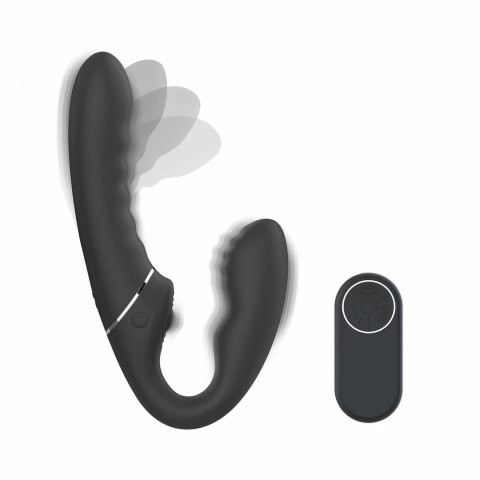 No-Parts Strapless Strap-On Tapping Black - bezpaskowy system z funkcją stukania