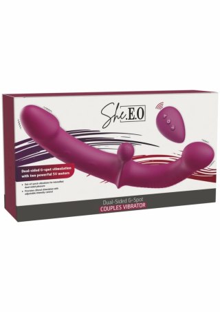 She.E.O Dual-Sided G-Spot Vibrator silikonowy, 10 trybow, fioletowy