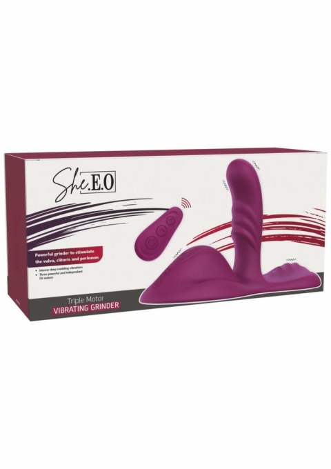 She.E.O Triple Motor Vibrating Grinder silikonowy, 3 silniki, pilot