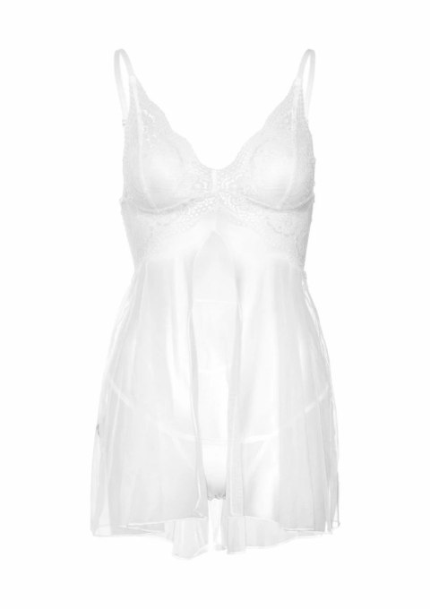 Obsessive Babydoll and matching String czarny komplet koronkowy S/M