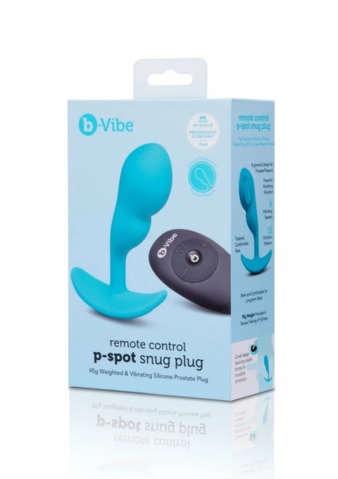 B-Vibe P-Spot SnugPlug Small silikonowy z pilotem, wibrujący, czarny