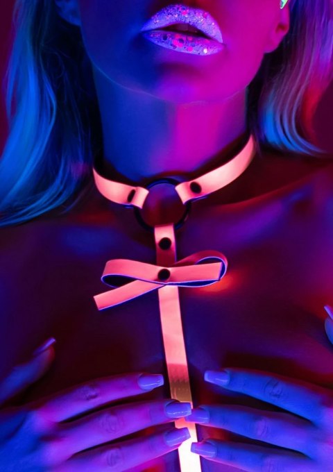 TABOOM Glow In The Dark Harness z Kokardą, regulowany, świecący L/XL
