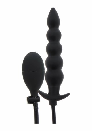 EXTREME Inflatable Ribbed Plug Advance silikonowy, pompowany, czarny