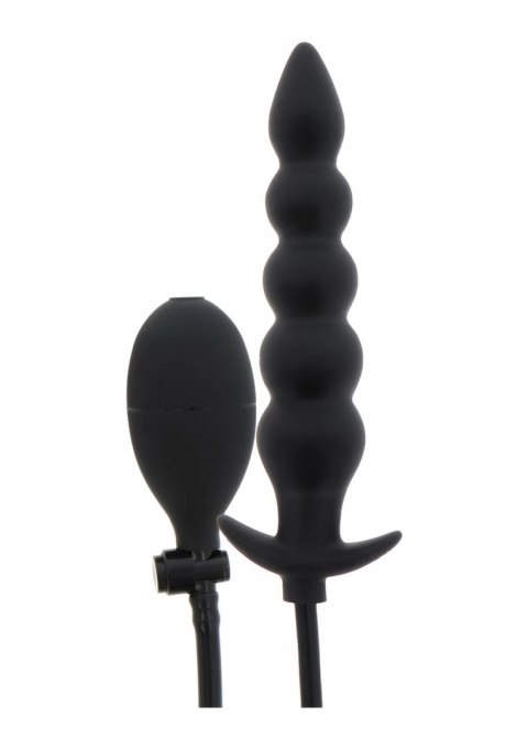 EXTREME Inflatable Ribbed Plug Advance silikonowy, pompowany, czarny