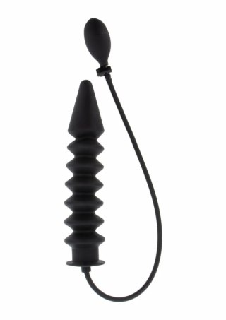 EXTREME Inflatable Ribbed Plug Expert silikonowy, pompowany, czarny