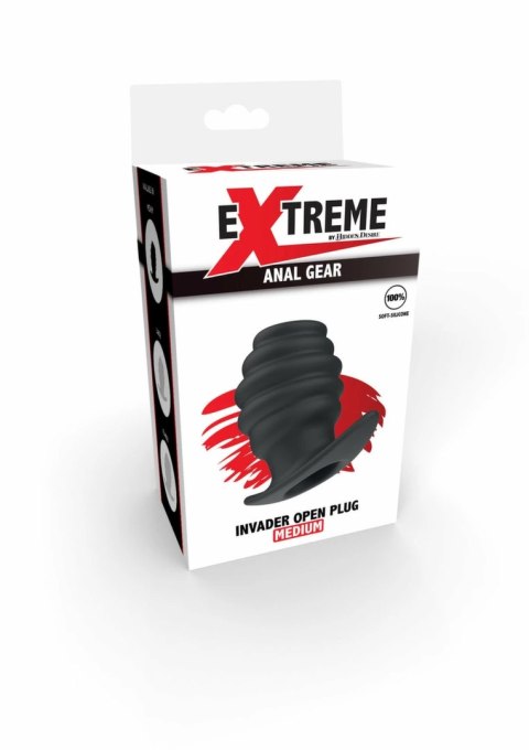 Extreme by Hidden Desire Invader Open Plug Medium silikonowy czarny