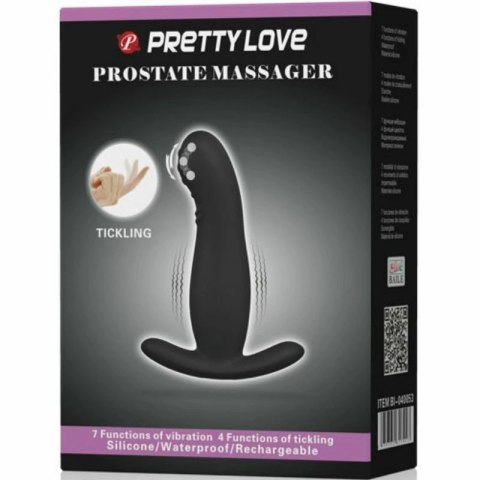 Pretty Love Masażer Prostaty 7 Trybow Wibracji USB Silikonowy Czarny