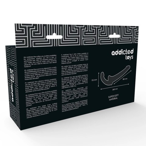 Addicted Toys Model Double Black - dwustronny system intymny silikonowy 26 cm