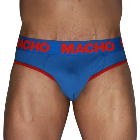 MACHO MCH005 Klasyczne figi męskie XL niebiesko-czerwone Lycra