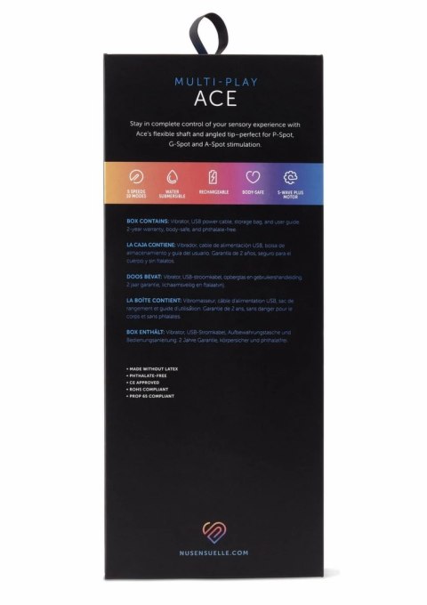 ACE Multi-Play Vibrator silikonowy, wodoodporny, 2 silniki, 15 trybow