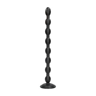 Chain Reaction Anal Plug 49 cm Black - elastyczny model z przyssawką