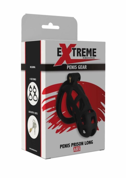 EXTREME by HIDDEN DESIRE Penis Prison Cock Cage Long ABS z zamkiem