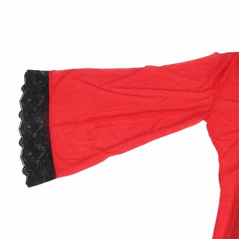 Subblime Babydoll L/XL Czerwony z Koronką Transparentny Komplet