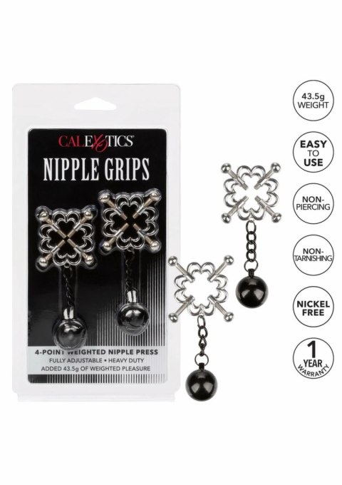 CalExotics 4-Point Weighted Nipple Press - regulowany system z obciążeniem