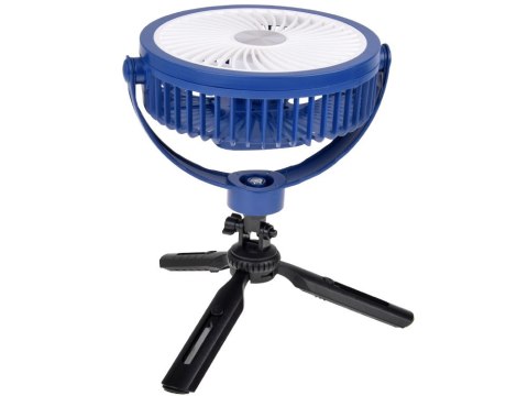 Cichy wiatrak biurkowy wentylator bezprzewodowy usb 3 x nawiew niebieski ZA5609 NI