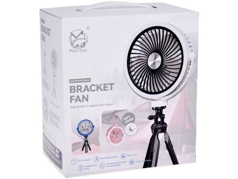 Cichy wiatrak biurkowy wentylator bezprzewodowy usb 3 x nawiew niebieski ZA5609 NI