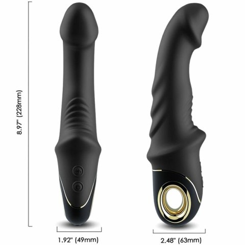ARMONY JoyBlade Rotator - czarny wibrator silikonowy, 9 trybow, 228 mm