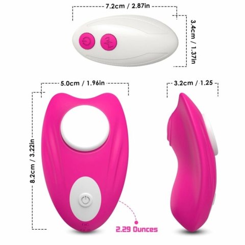 ARMONY Motyl Wibrujący Majtki z Pilotem Rożowe 9 Trybow 82x50x32mm