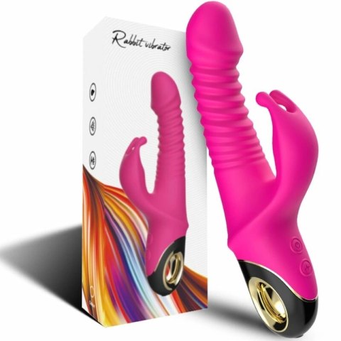 ARMONY ZING Dildo Krolik Fuksja - Wibrator silikonowy 9 trybow, USB