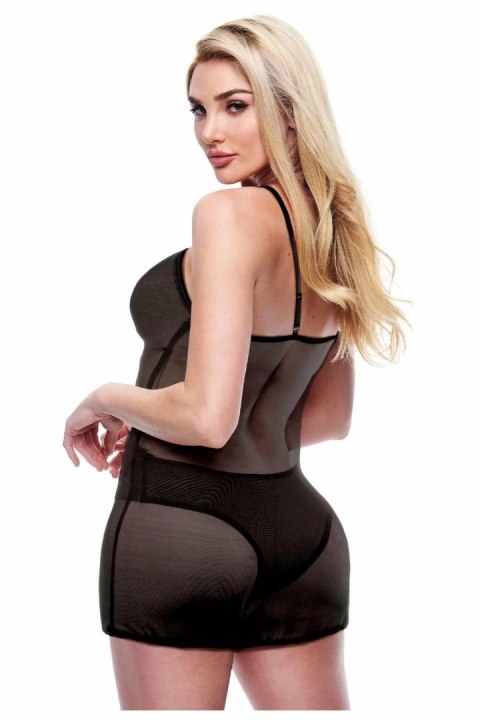 BACI 2 PCS. ECO CHEMISE AND PANTY SET BLACK S/M ekologiczny komplet
