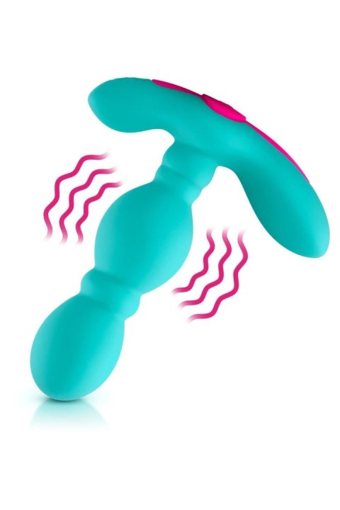FEMMEFUNN FUNN PLUG TURQUOISE - silikonowy wibrujący korek, 20 trybow